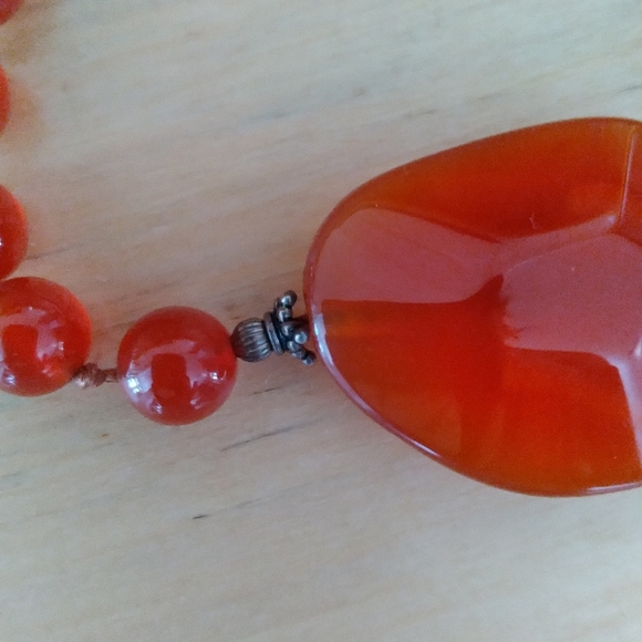 Genuine Carnelian Necklace - One of a kind - Picture 4 of 7